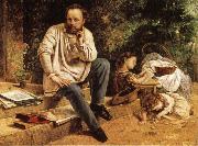Gustave Courbet Pierre-joseph Prud'hon and His Children oil on canvas